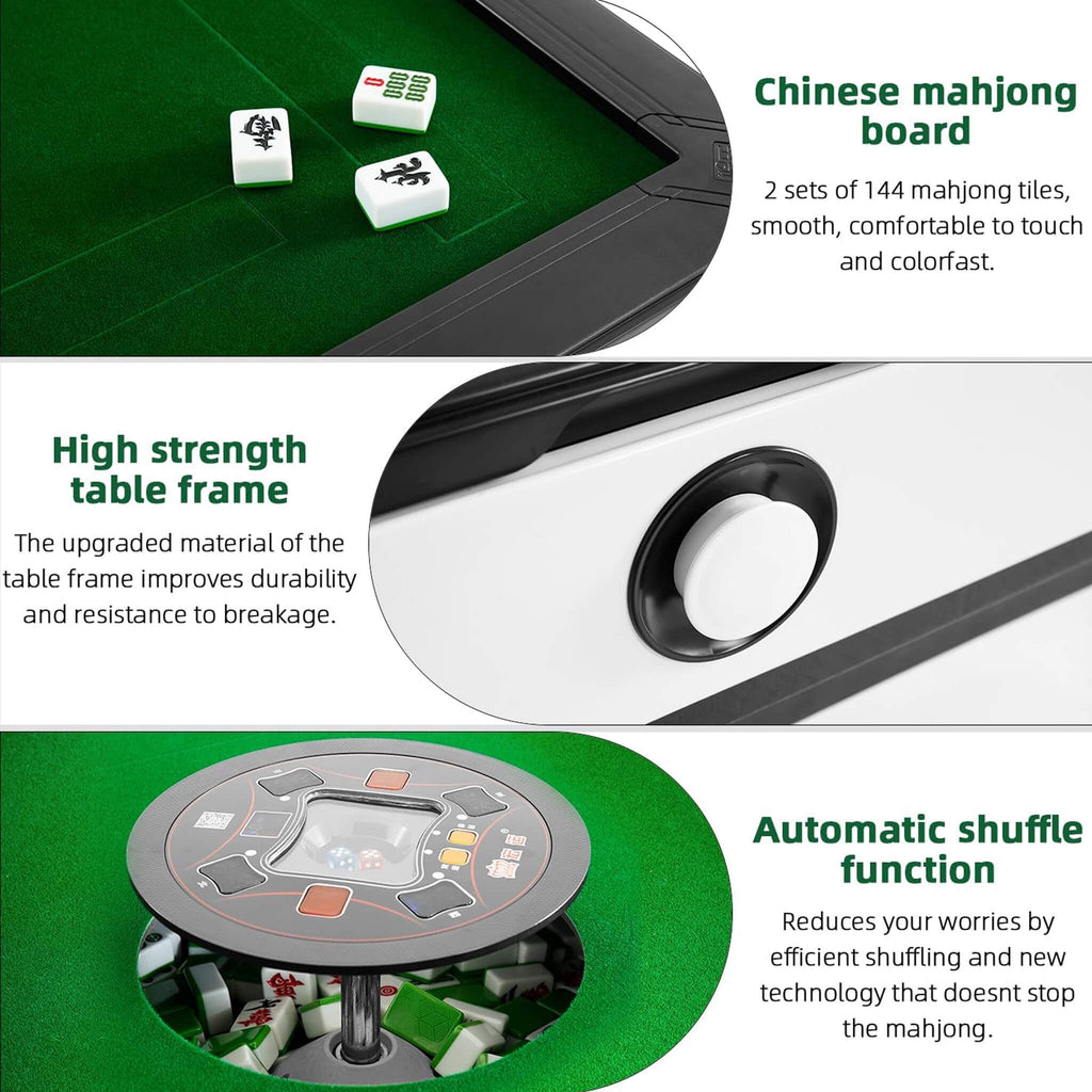 Automatic Foldable Chinese Mahjong Table Set With Two 144 Tile Sets (SAK31957) – SAKSBY WHOLESALE, view 4