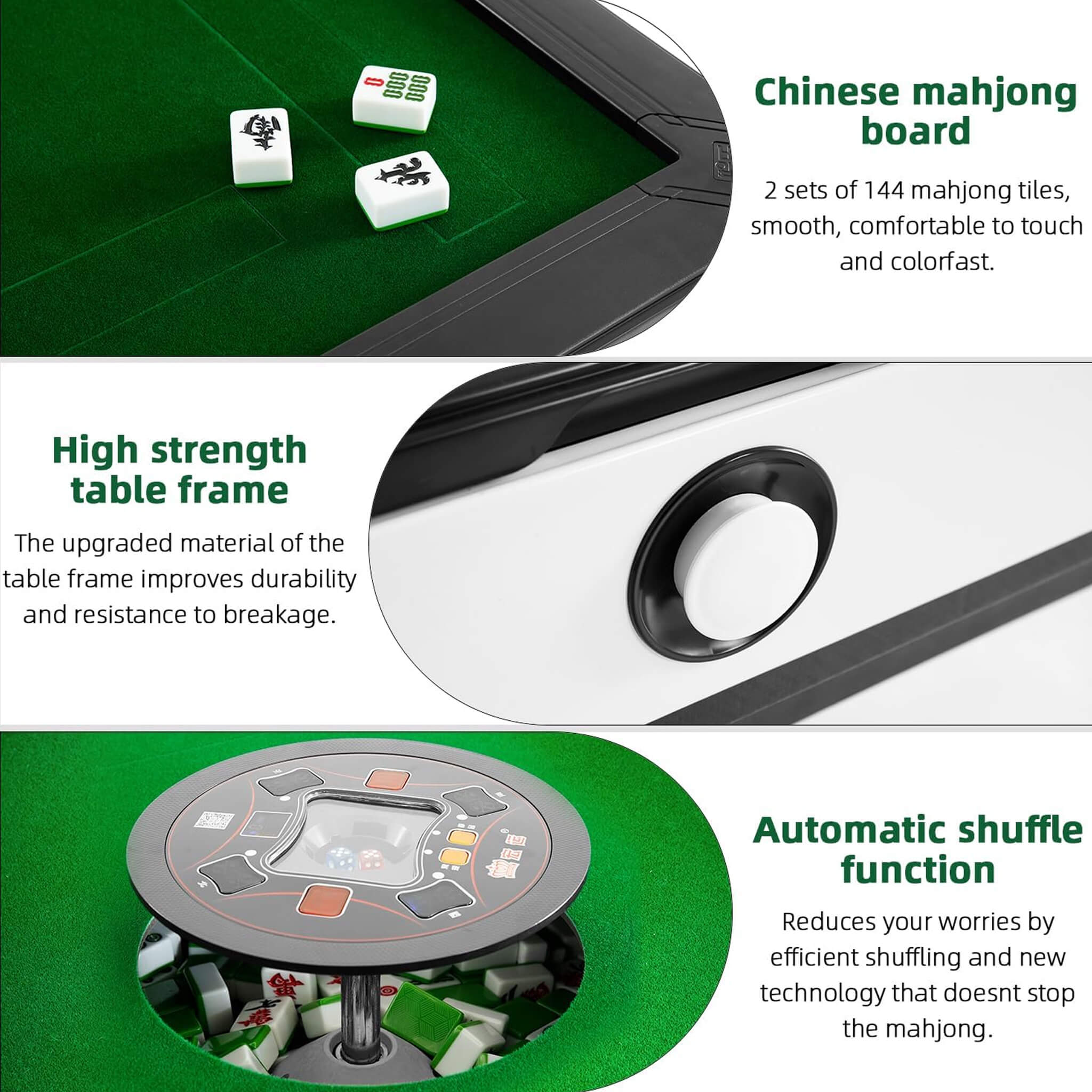 Automatic Foldable Chinese Mahjong Table Set With Two 144 Tile Sets (SAK31957) – SAKSBY WHOLESALE, view 4