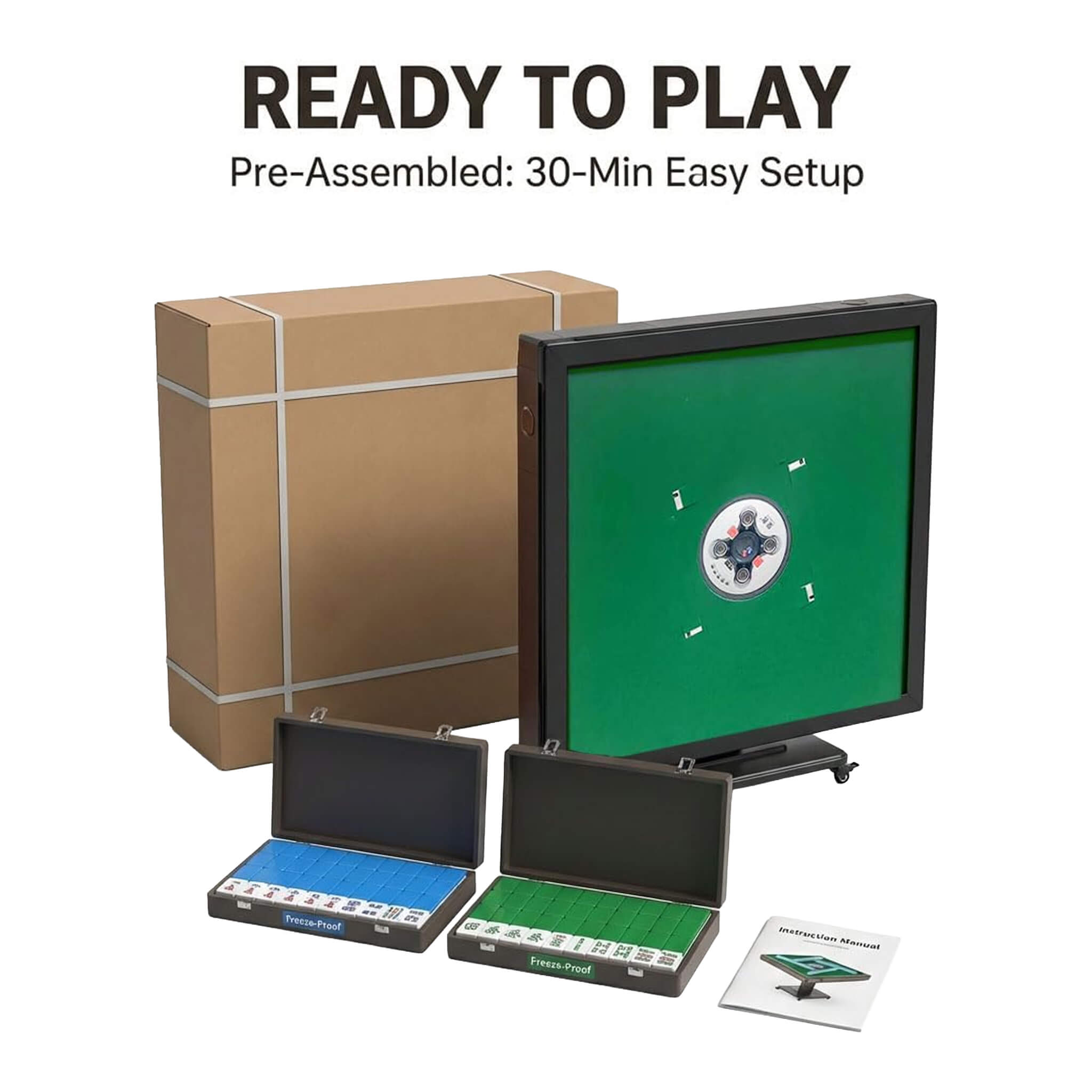 Automatic Ultra-Thin Foldable Mahjong Table With Two 152 42MM Tile Sets (SAK82950) – SAKSBY WHOLESALE, view 5
