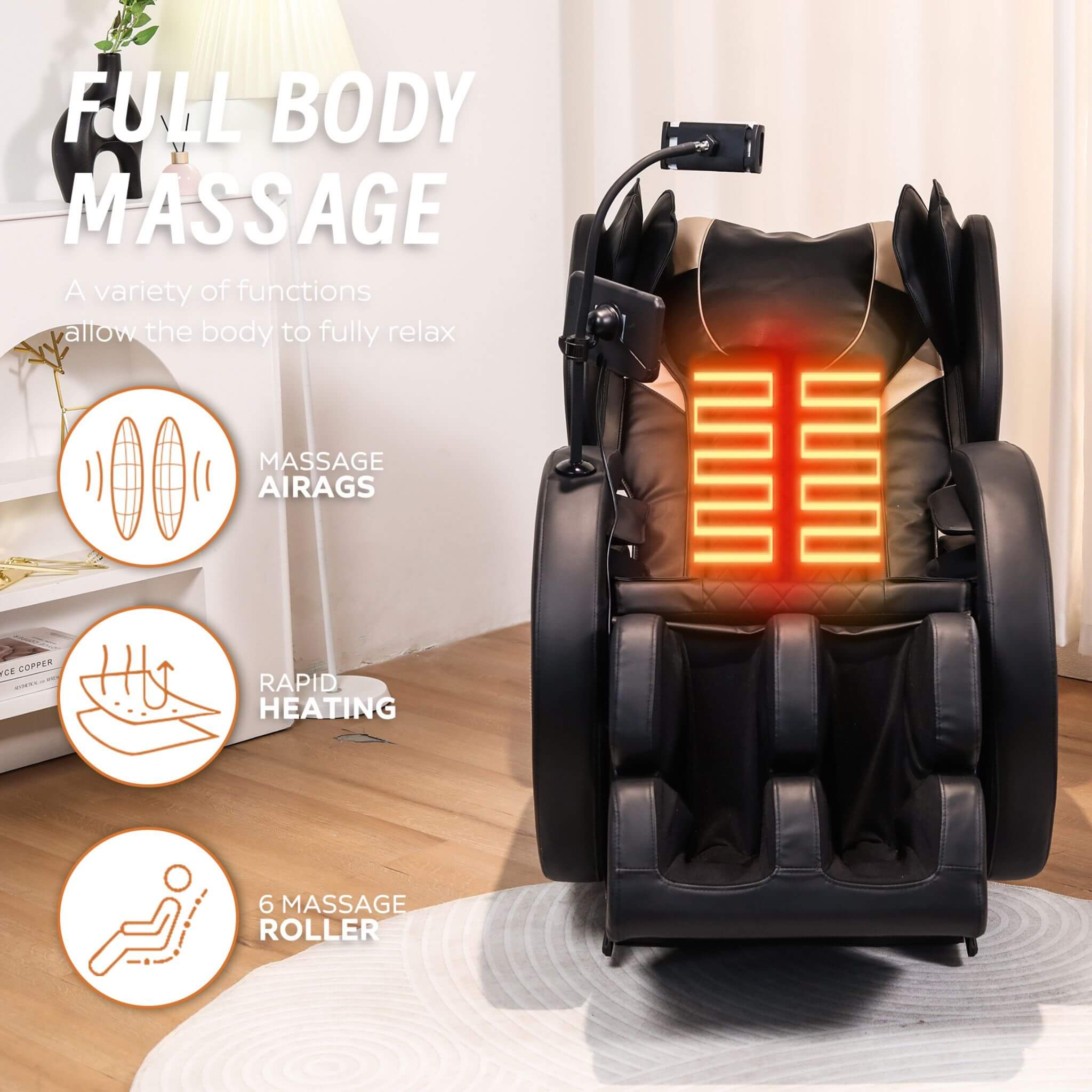 Airvana Tranquil Automatic Zero-Gravity Massage Recliner Chair With Full Body Air Pressure (SAK76018) – SAKSBY WHOLESALE, vie