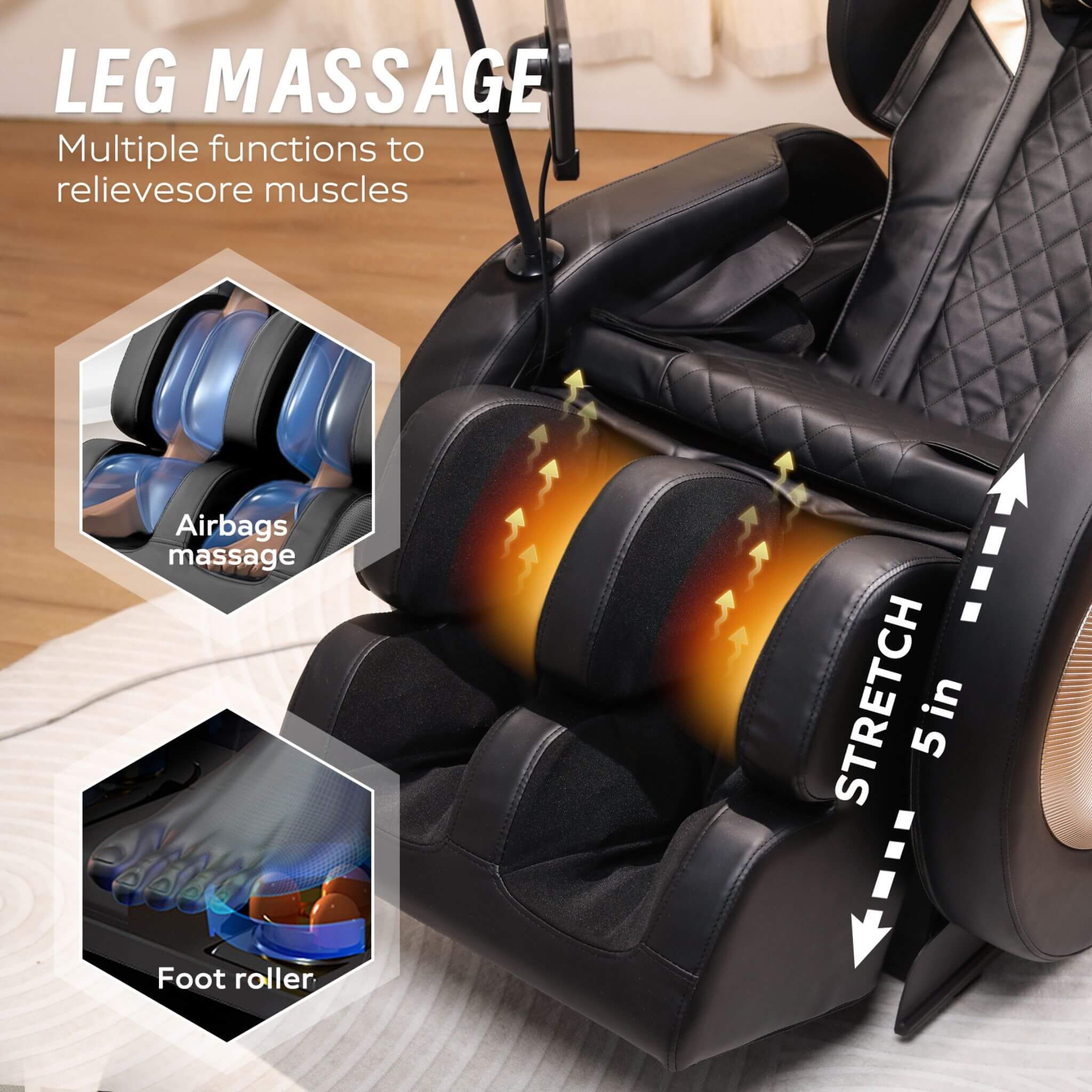 Airvana Tranquil Automatic Zero-Gravity Massage Recliner Chair With Full Body Air Pressure (SAK76018) – SAKSBY WHOLESALE, vie
