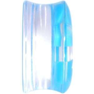 BodyCandy Clear Acrylic Double Flare Blue Turquoise  Anchor Saddle Plug Set 18mm - 20mm — lifestyle context