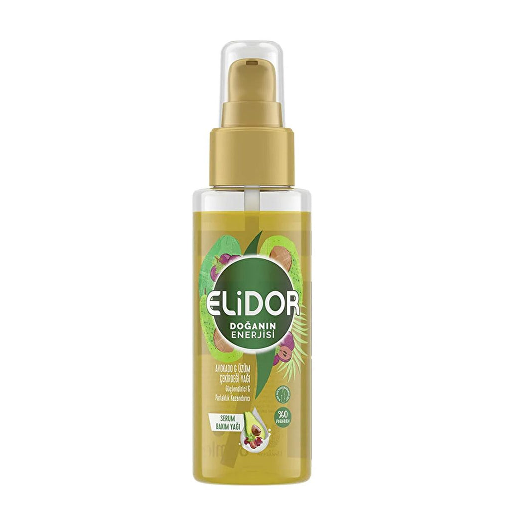 Elidor Avocado & Grape Seed Oil Hair Serum: Shine & Strength - Paraben Free, Lightweight Natural Hair Oil