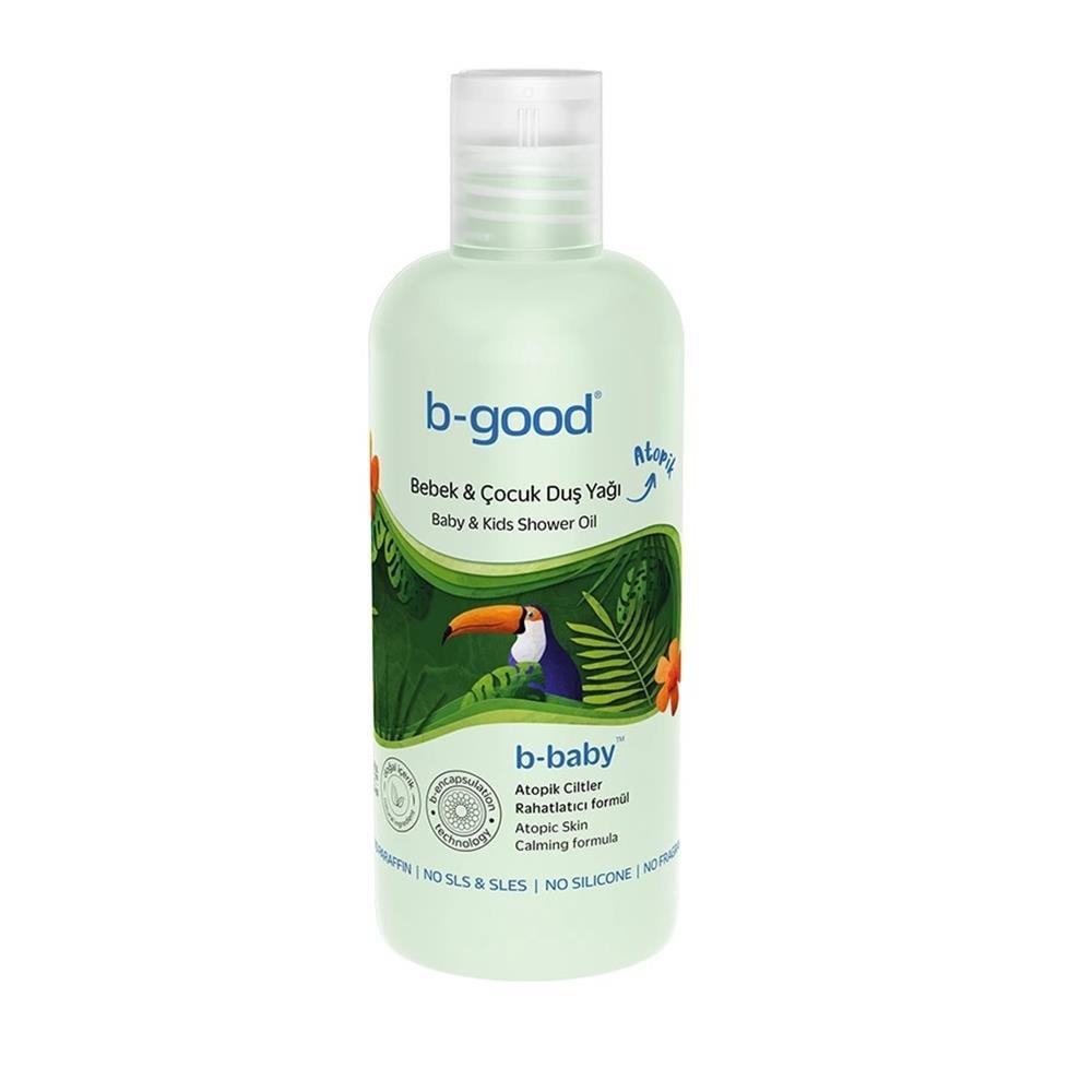 b-good Baby Shower Oil for Dry and Atopic Skin - Gentle, Vegan, and Moisturizing for Sensitive Baby Skin