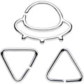 BodyCandy 16G 5/16 Outer Space UFO Septum Ring Pack Set of 3 — main product shot