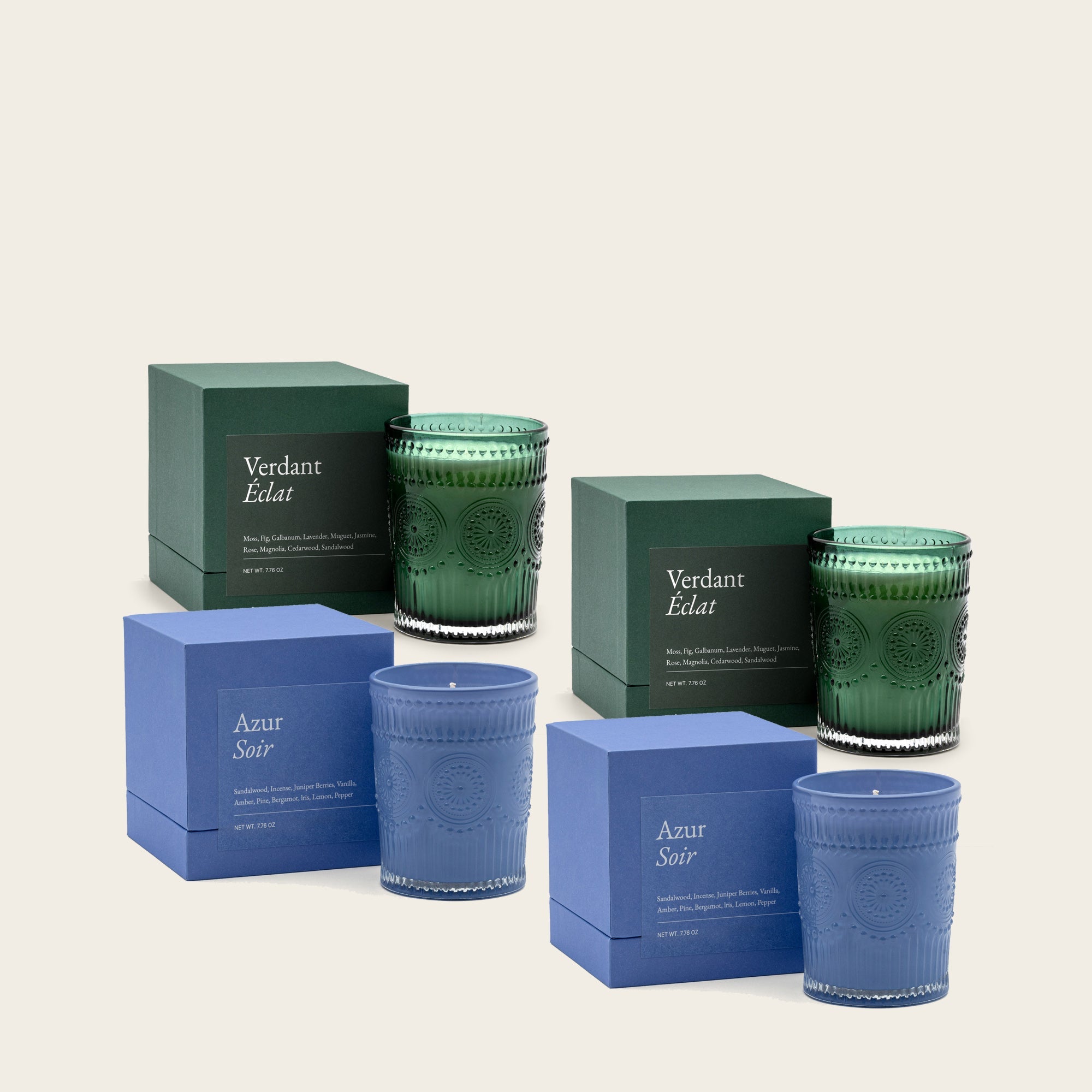 Italic Noir Swiss Scented Glass Candle — Swiss-made scented candle in noir glass vessel