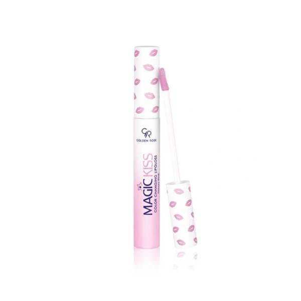 Golden Rose Color Changing Lip Gloss Magic Kiss - Moisturizing, Shiny Finish, 0.34 fl oz
