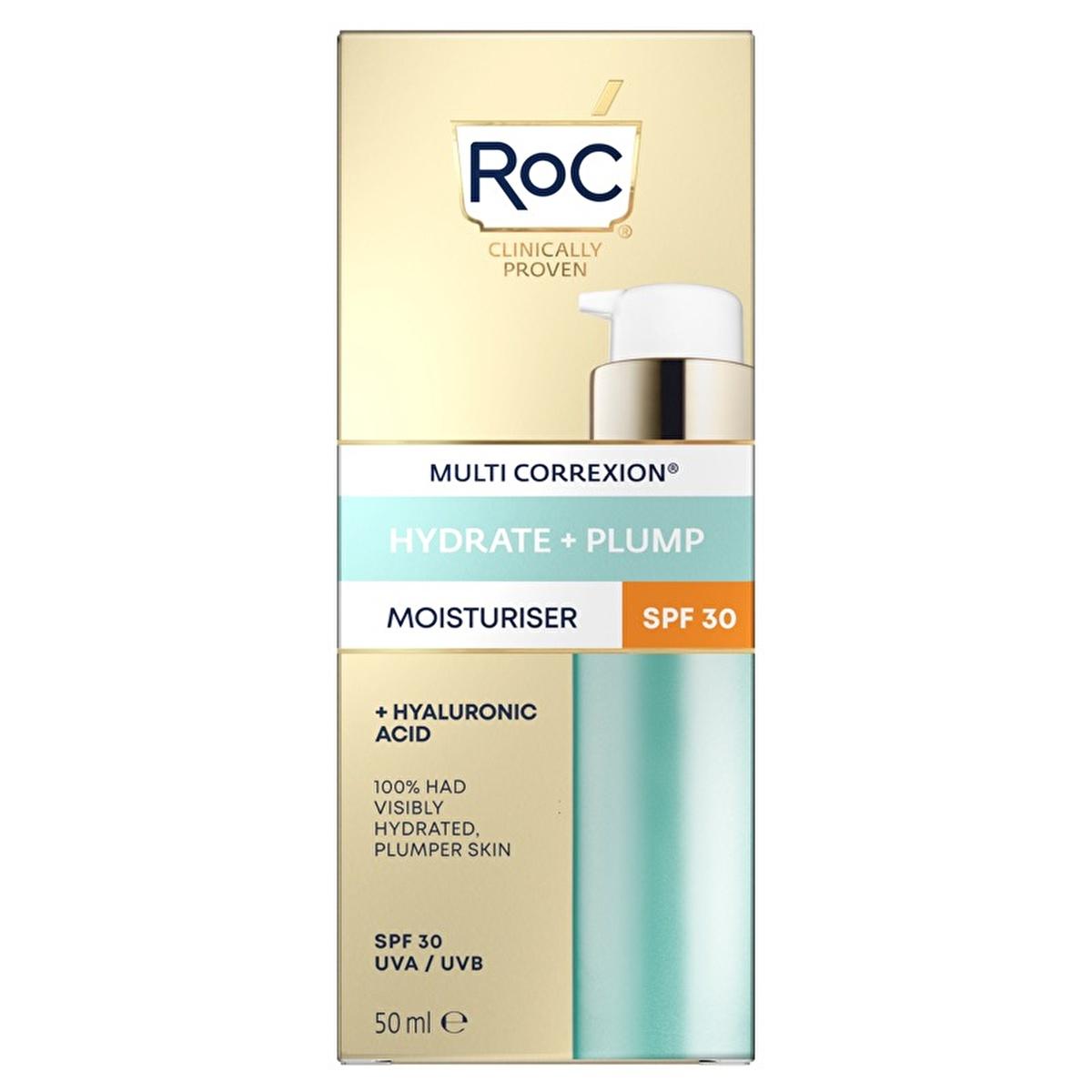 Roc SPF 30 Hyaluronic Acid Facial Moisturizer: 72-Hour Hydration & Anti-Aging Sunscreen for All Skin Tones