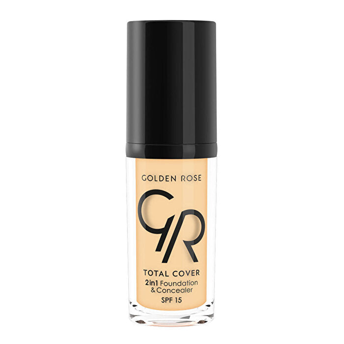 Golden Rose Total Cover 2in1 Foundation & Concealer - Shade 21 | Lightweight Formula
