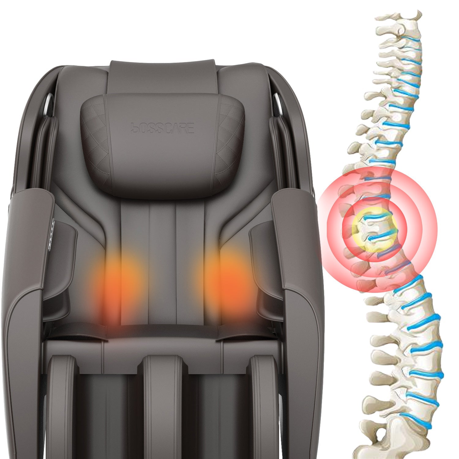 Bosscare Full-Body Zero-Gravity Leather Massage Chair With Zero Gravity And Bluetooth [GR8012] (SAK12074) – SAKSBY WHOLESALE,