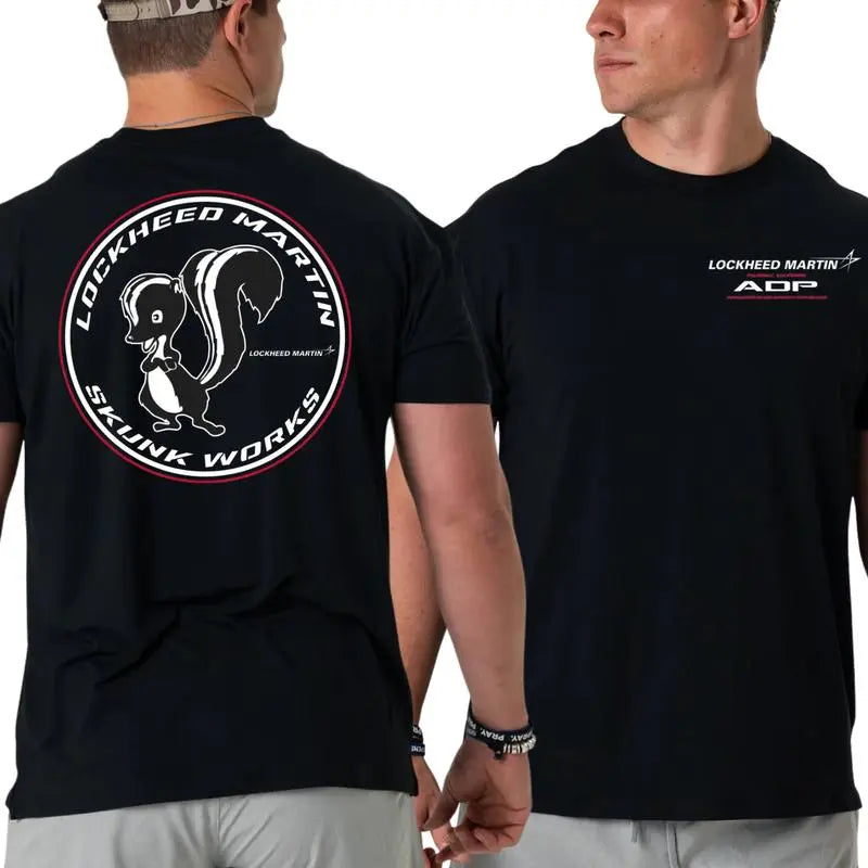 Lockheed Martin Skunk Works T-Shirt – 2-Sided Classic Skunk Logo Graphic Tee