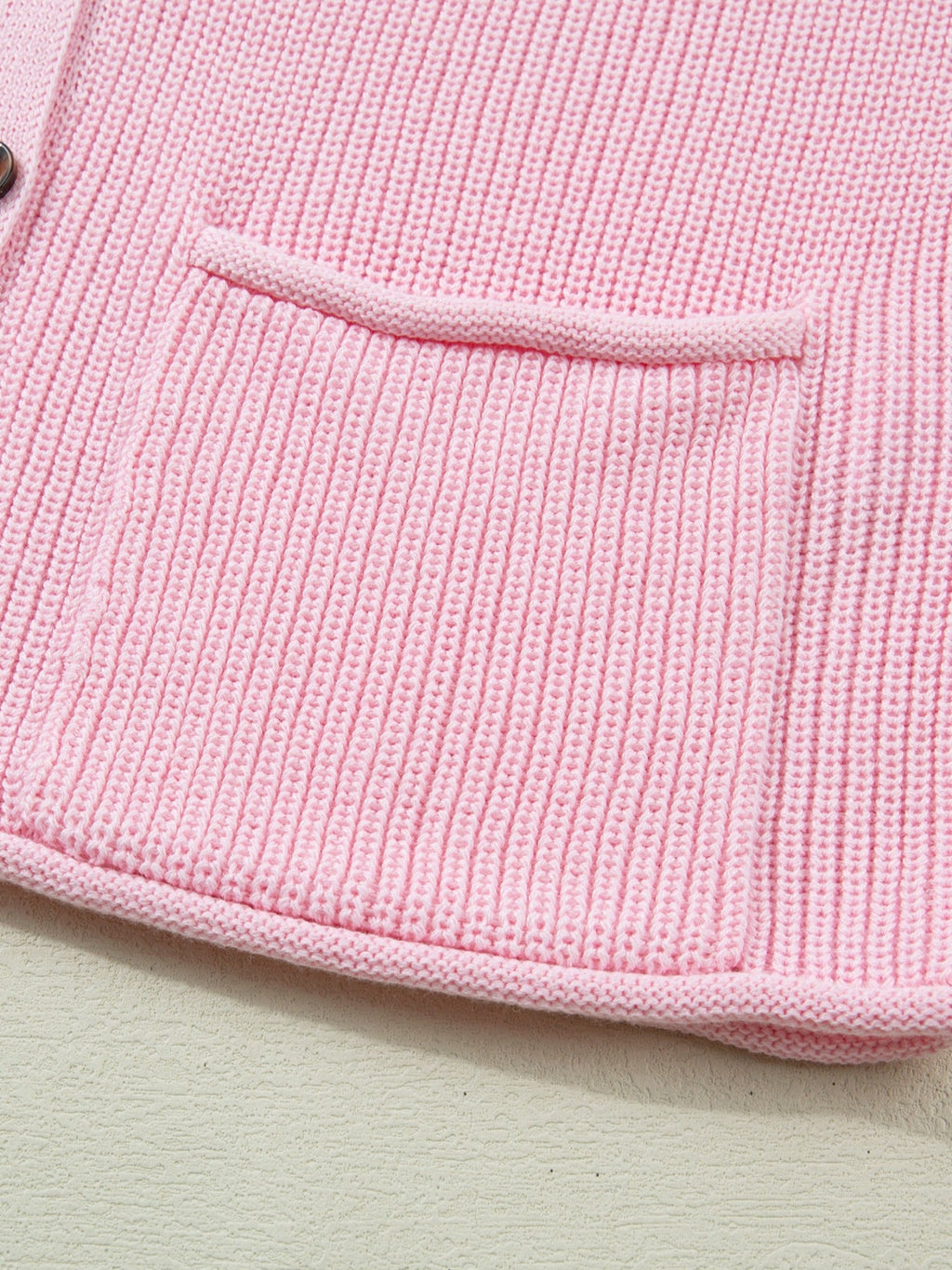 Solid Color Knit V Neck Button Front Sweater Vest
