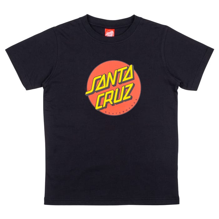 Santa Cruz Classic Dot Short Sleeve Youth T-Shirt - Black by Skates USA