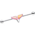 BodyCandy 14G Pink Mermaid Scale Tail Industrial Barbell 38mm — main product shot