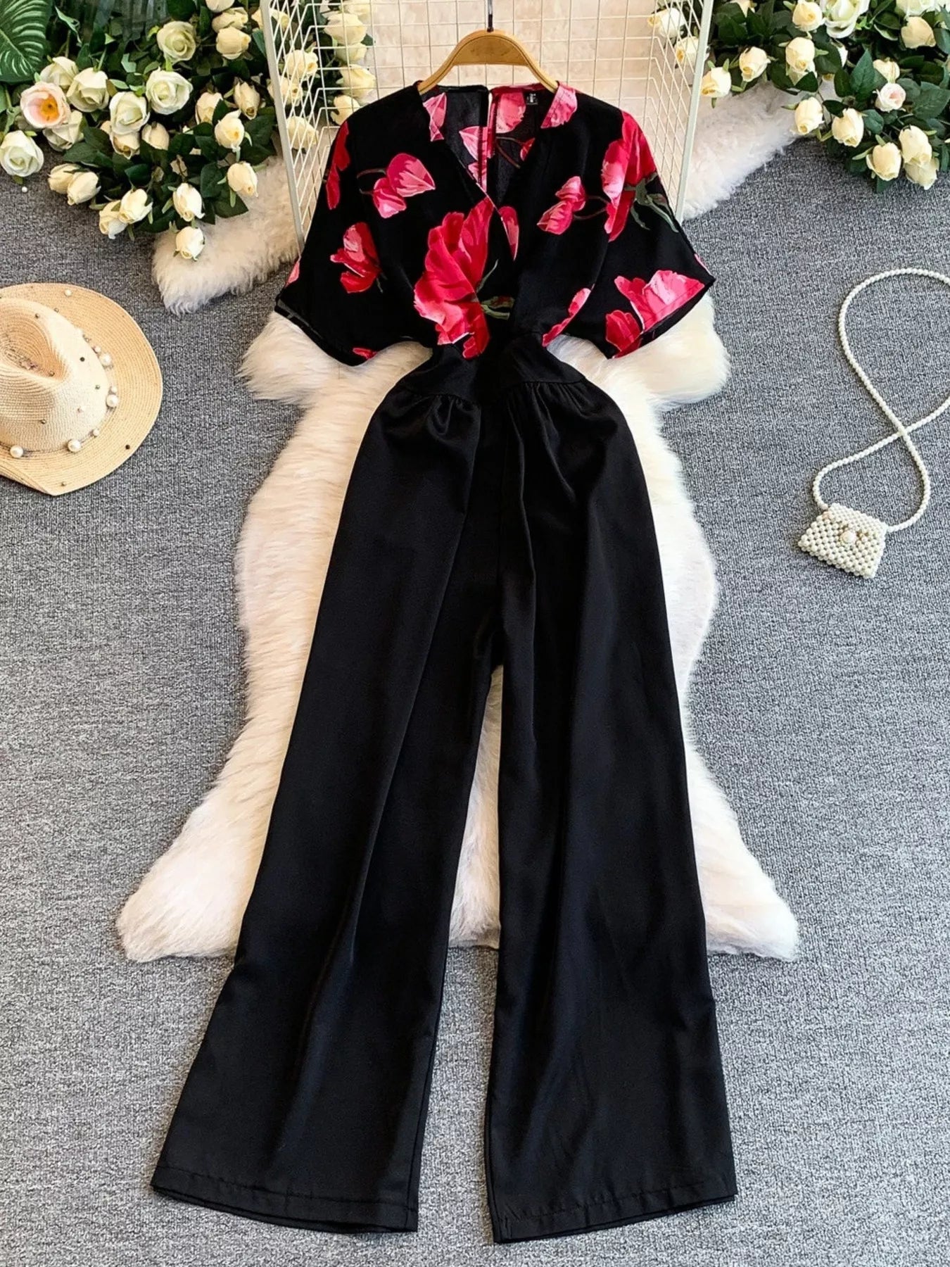 Printed Wide Leg Jumpsuit