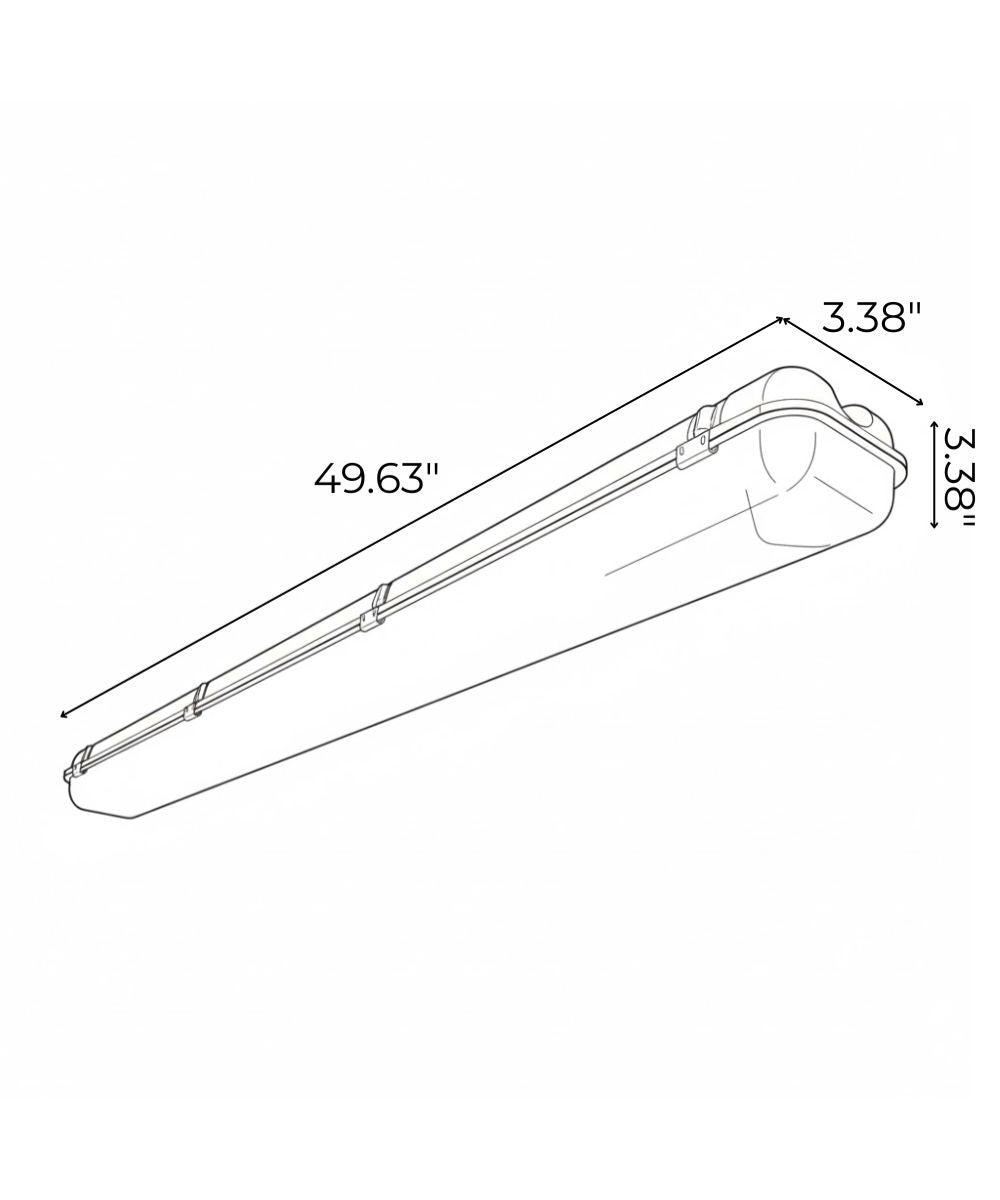 50"w Linear Vapor Tight 1-Light Integrated LED Light Strip [6 PACK] by RP Lighting – LampsUSA, view 5