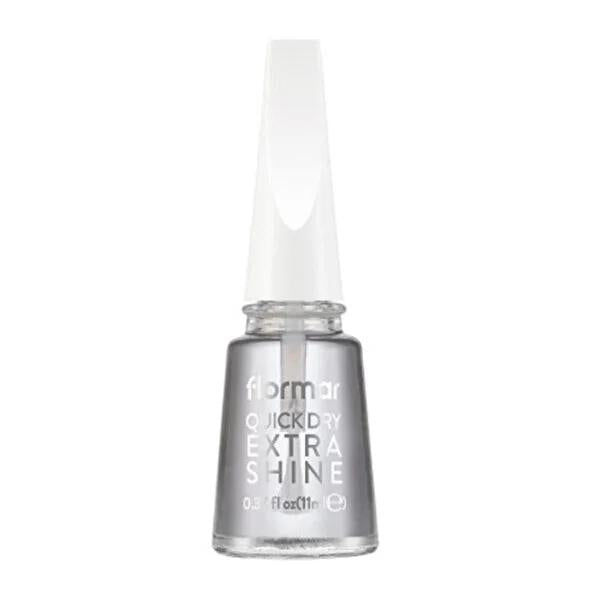 Flormar Quick Dry Extra Shine Top Coat - Fast-Drying Nail Polish | 0.34 Fl Oz
