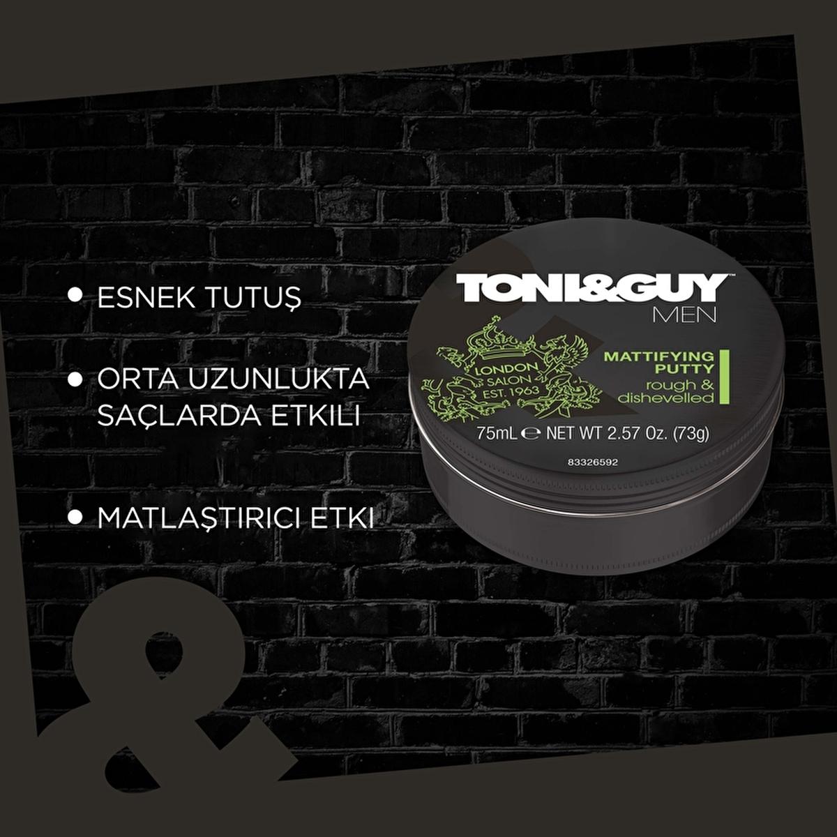 Toni&Guy Matte Finish Hair Styling Cream Wax - 75ml, Strong Hold, Natural Look