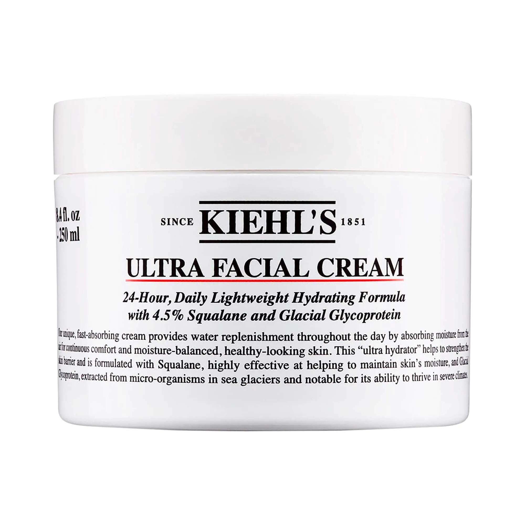 Kiehl's Ultra Facial Refillable Moisturizing Cream - Squalane Face Cream for Long-Lasting Hydration, Non-Greasy, Fragrance-Free