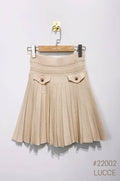 Pretty Little Patriot Pretty Little Patriot Khaki Pleated knit skirt -clearance — main product shot