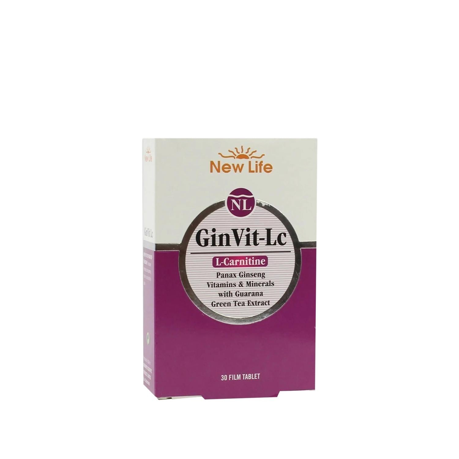 New Life GinVit-Lc: Daily Multivitamin Tablets for Enhanced Health & Energy - 30 Count Dietary Supplement