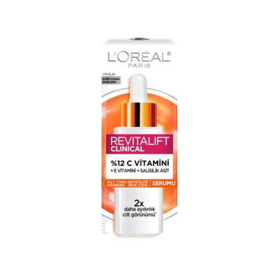 Loreal Paris Revitalift Clinical C Vitamin C Brightening Anti-Aging Serum 30ml - Brightens, Evens Skin Tone, Reduces Dark Spots