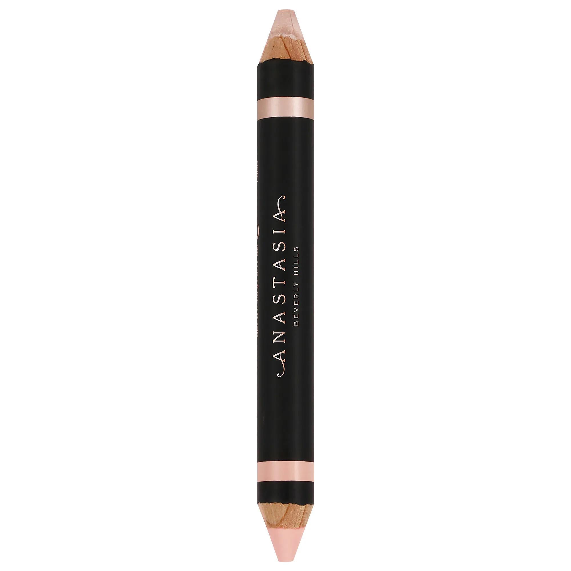 Anastasia Highlighting Duo Eyebrow Pencil: Double-Ended Matte & Shimmer Highlighter for Defined, Glowing Brows with Vitamin E