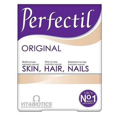 Vitabiotics Perfectil: Advanced Skin, Hair, & Nail Vitamins - Beauty Supplement for Healthy Growth & Glowing Skin, 30 Tablets