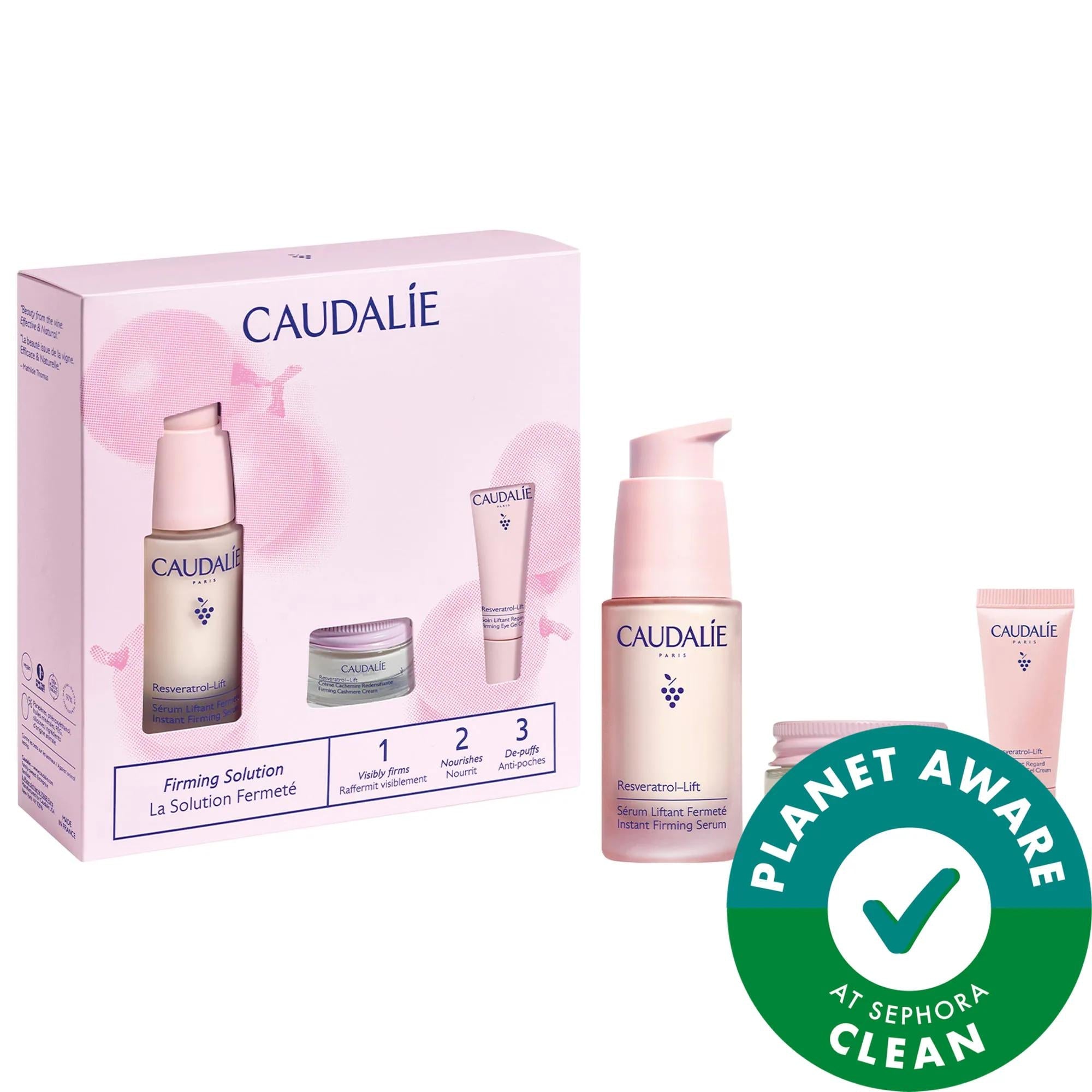 Caudalie Resveratrol-Lift Skincare Firming Routine Set - Anti-Aging, Vegan, Cruelty-Free