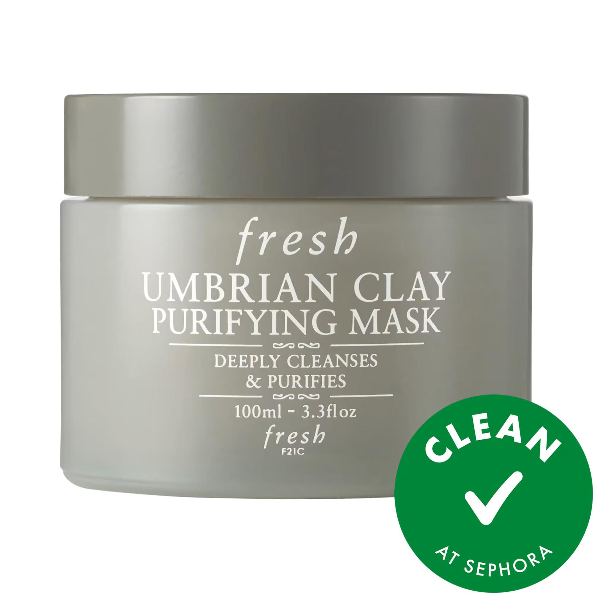 Fresh Umbrian Clay Pore Purifying Face Mask: Deep Cleanse, Minimize Pores, Soothe & Balance Skin - Natural & Noncomedogenic