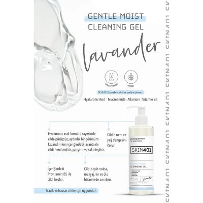 Skin401 Gentle Moisturizing Facial Cleansing Gel - Vegan, Cruelty-Free, Hyaluronic Acid & Provitamin B5 - 6.76 fl oz