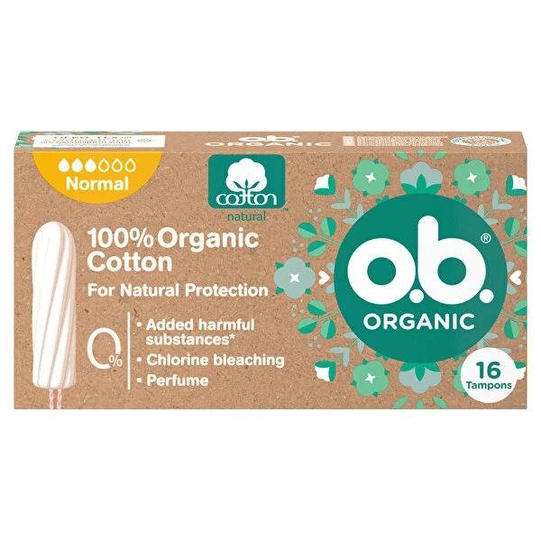 O.B. Organic Tampon - 100% Certified Organic Cotton, Fragrance-Free, Super Absorbent - Sustainable Menstrual Hygiene for Women