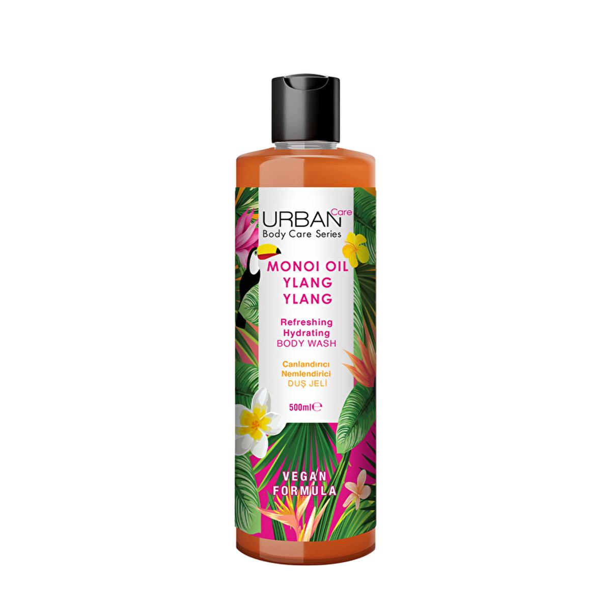 Urban Care Monoi Oil & Ylang Ylang Moisturizing Shower Gel - Vegan, Paraben-Free, 16.91 fl oz