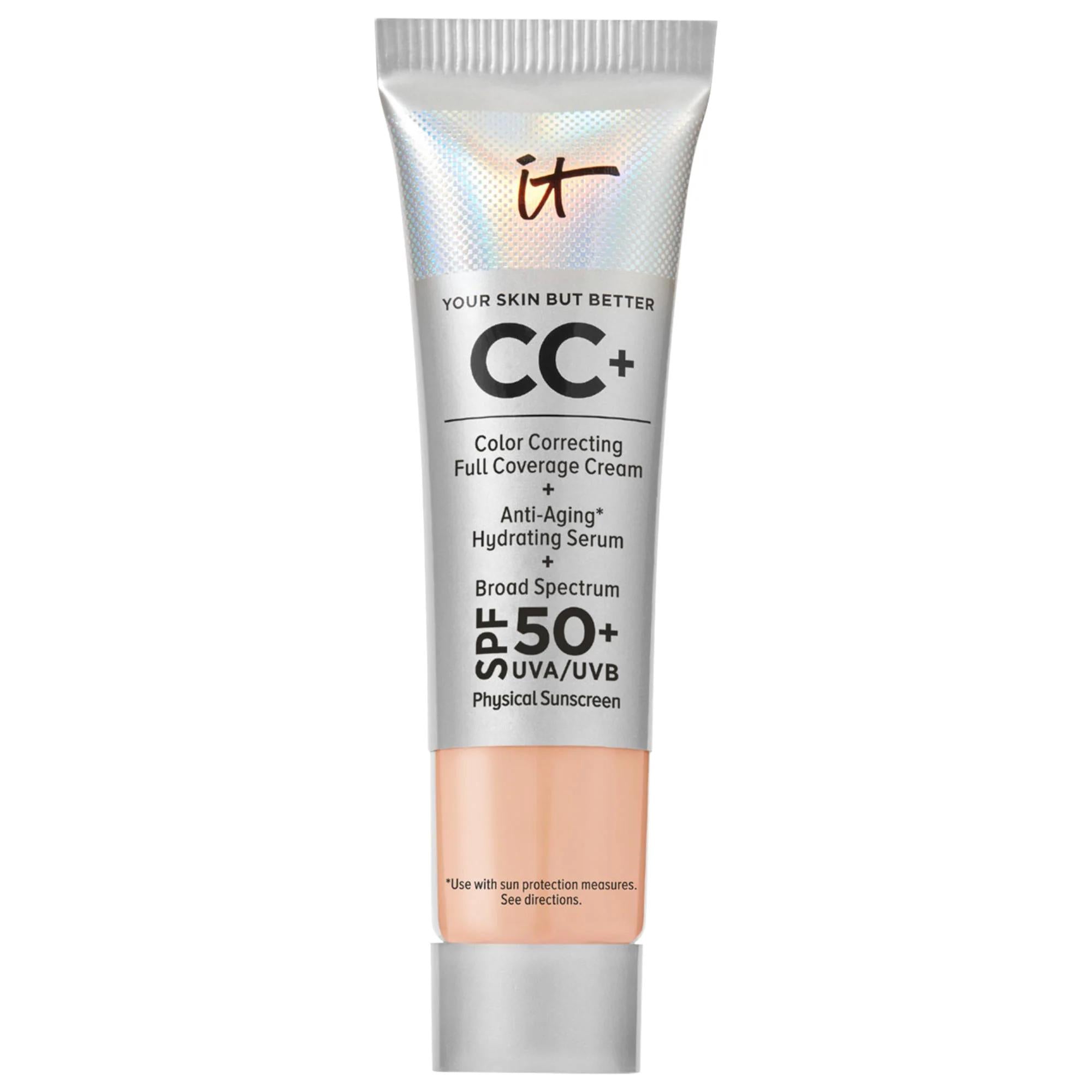 IT Cosmetics Mini CC+ Cream: Full Coverage Foundation with SPF 50+ | Color Correcting, Hydrating, and Anti-Aging - Vegan & Cruelty-Free