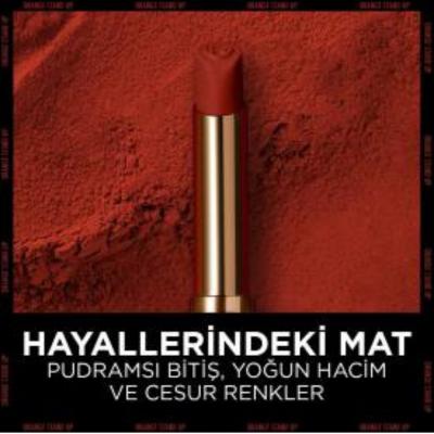 Loreal Paris Color Riche: Volumizing Matte Lipstick with Hyaluronic Acid - Intense Long Lasting Orange Color