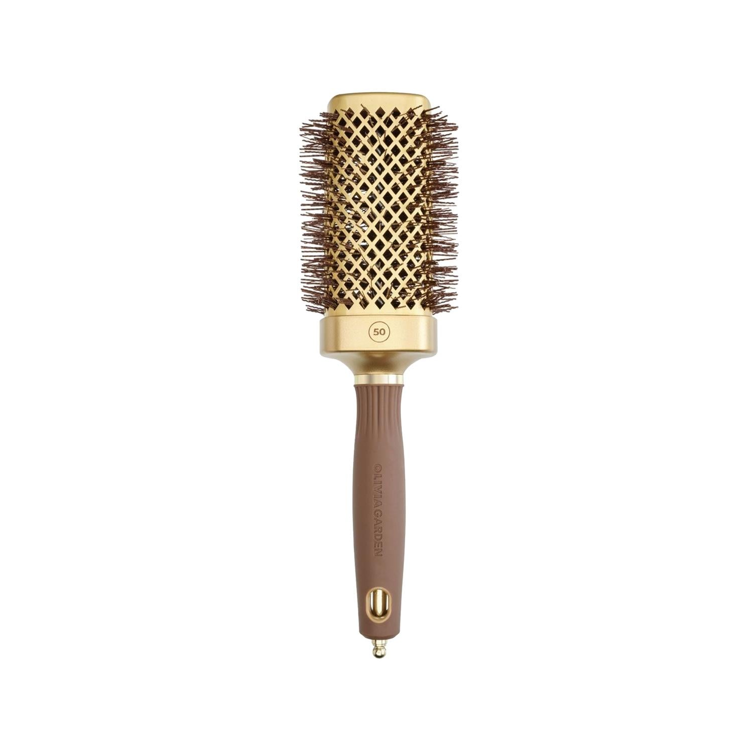 Olivia Garden Expert Blowout Straight Wavy Bristle Hair Brush - Professional Blowout Styling Tool for Efficient Hair Drying & Straightening