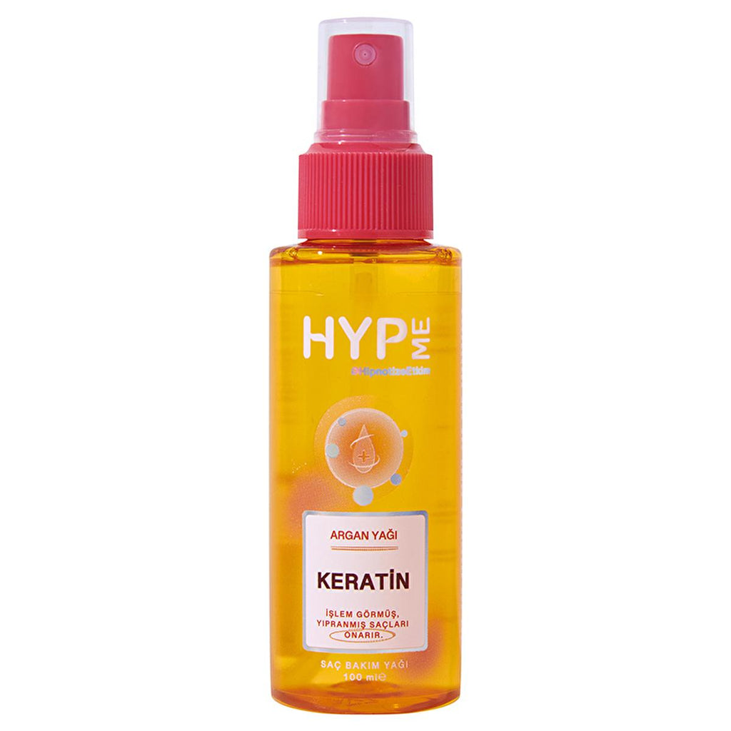 Hyp Me Keratin Hair Care Oil - Nourishing Argan Oil Treatment for Damaged Hair, 3.38 fl oz