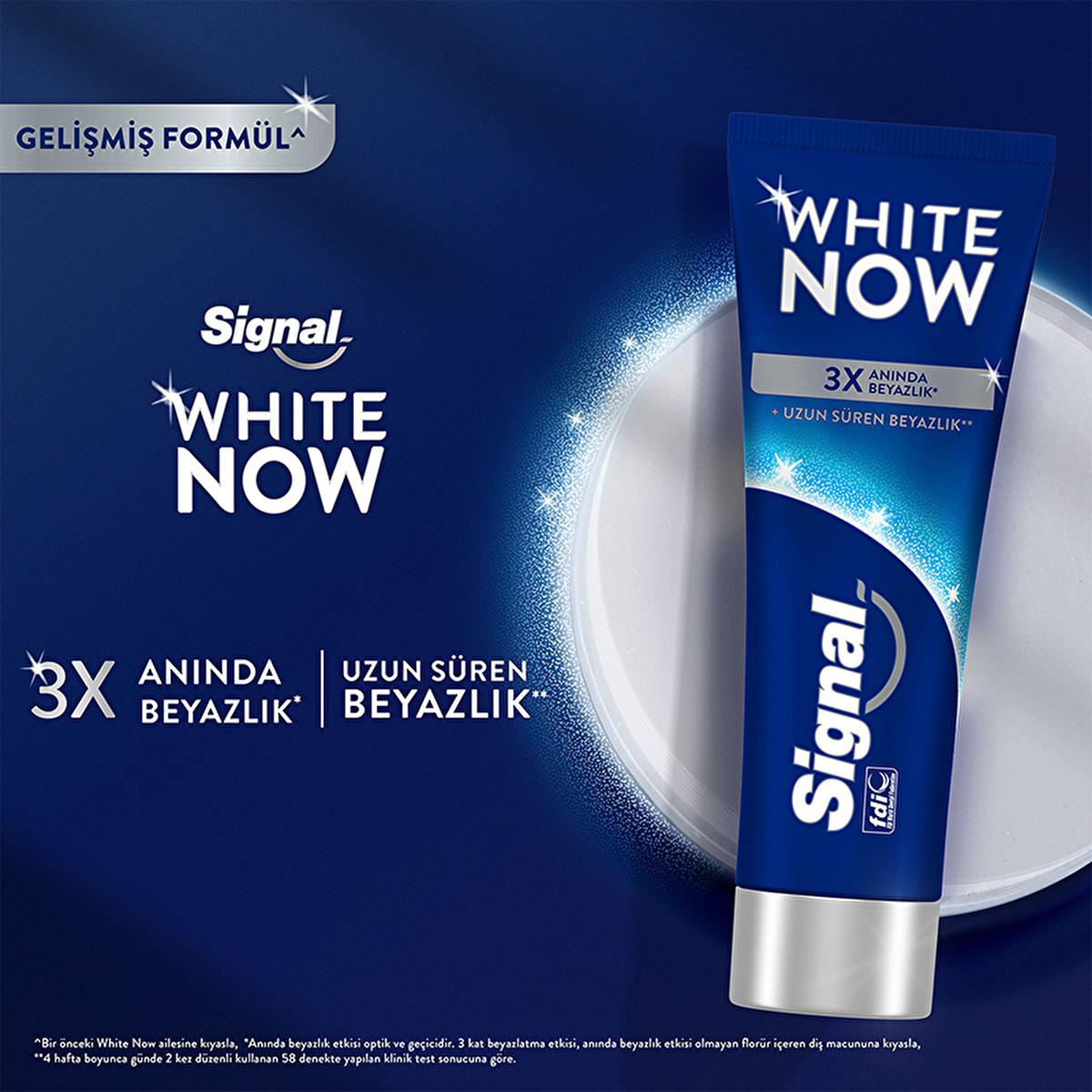 Signal White Now Teeth Whitening Toothpaste: Instant & Long-Lasting White Smile, Removes Stains, Promotes Dental Hygiene - Complete Oral Care