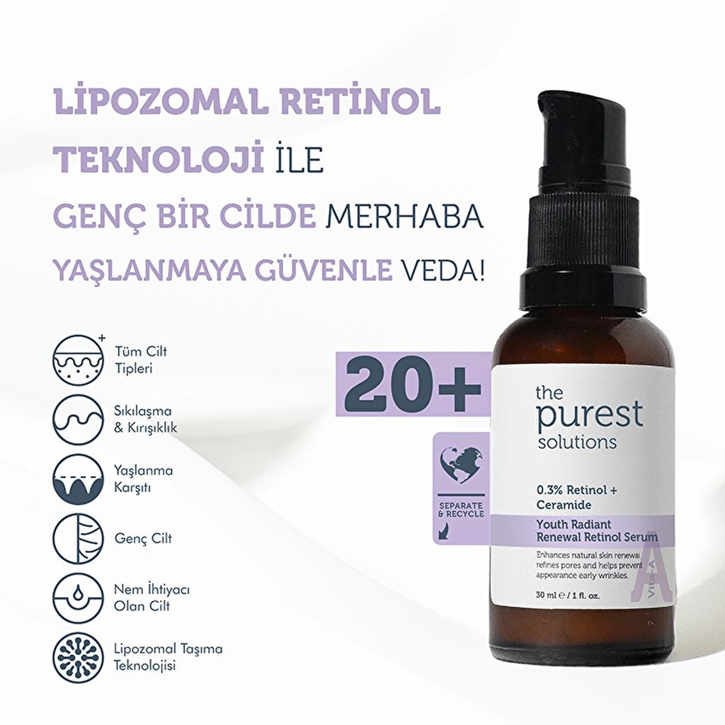 The Purest Solutions Anti-Aging Night Serum with Liposomal Retinol for Youthful Skin - Enhances Retinol Delivery, Reduces Fine Lines & Wrinkles