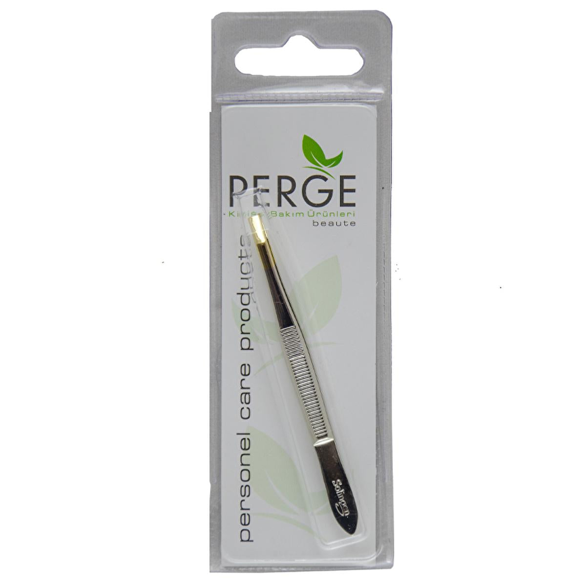 Perge Solingen Gold Plated Tweezers - Precision Grooming Tool for Eyebrow Shaping & Small Object Handling