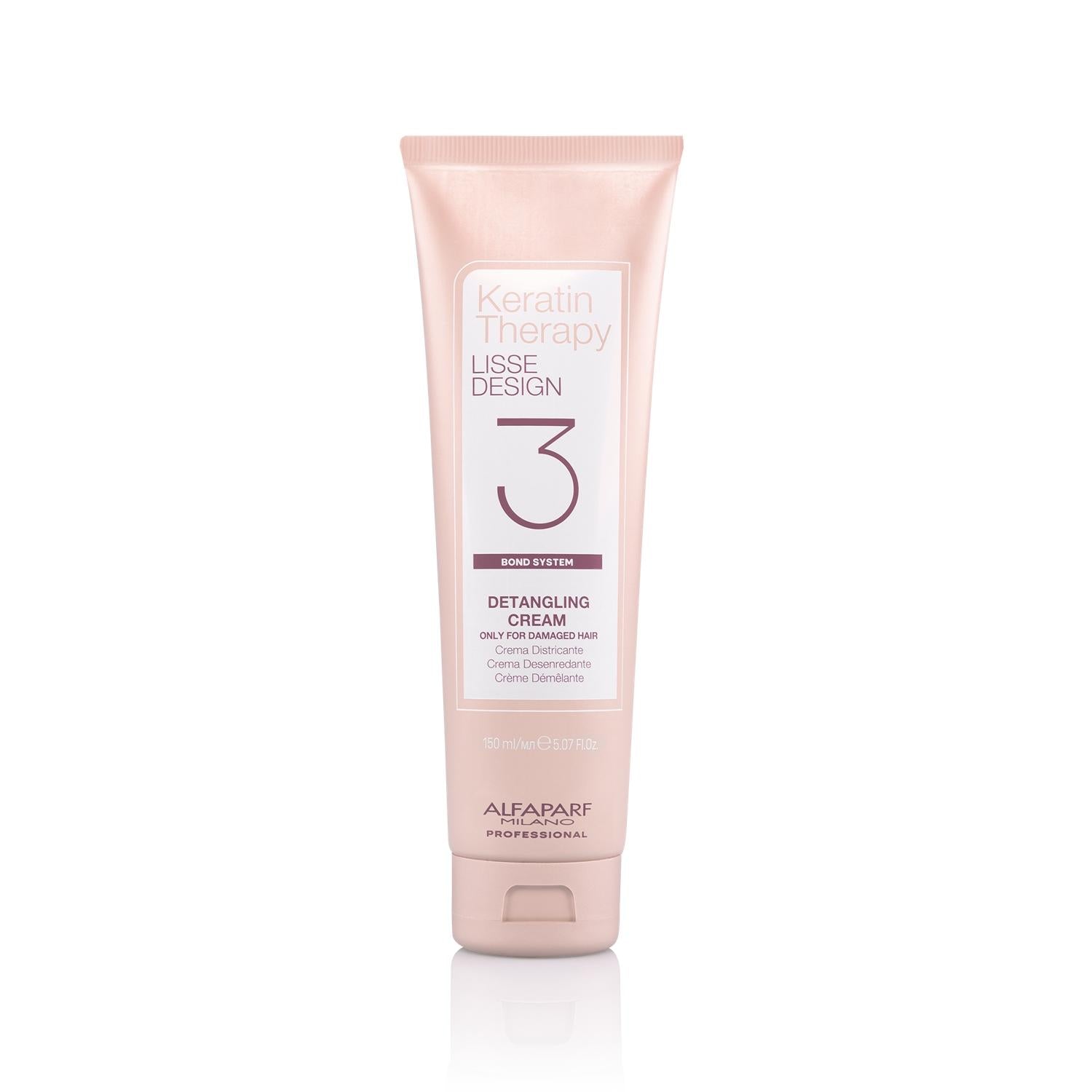 Alfaparf Keratin Therapy Lisse Design No:3 Hair Cream - 150ml, Keratin Smoothing & Nourishment for Damaged Hair