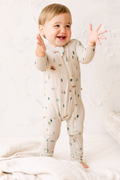 Dear Hayden Modal Convertible Footy Pajamas in Camping — main product shot