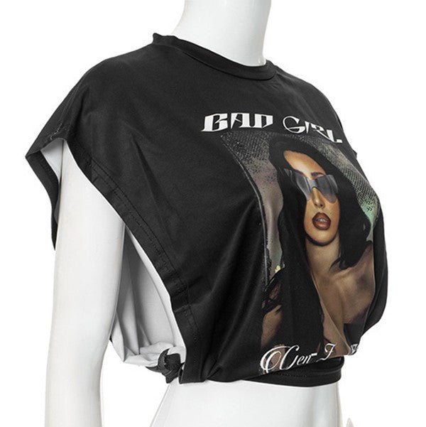 Bad Girl Y2K Graphic Top – Trendy Streetwear & Going Out Top for Women