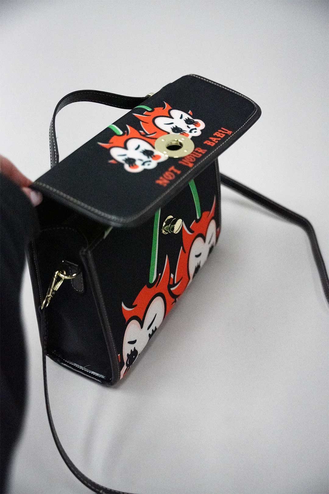Thrash Happy Not Your Baby Purse — lifestyle context