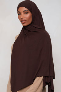 Bamboo Jersey Hijab - Chocolate Plum Veiled 