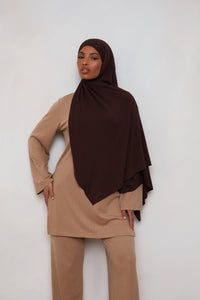 Bamboo Jersey Hijab - Chocolate Plum Veiled 