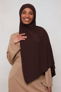 Bamboo Jersey Hijab - Chocolate Plum Veiled 