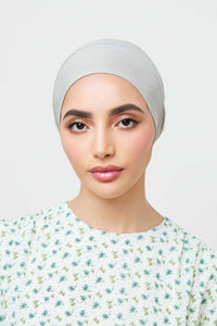 Bamboo Jersey Silk Lined Tie Back Undercap - Shadow Veiled 