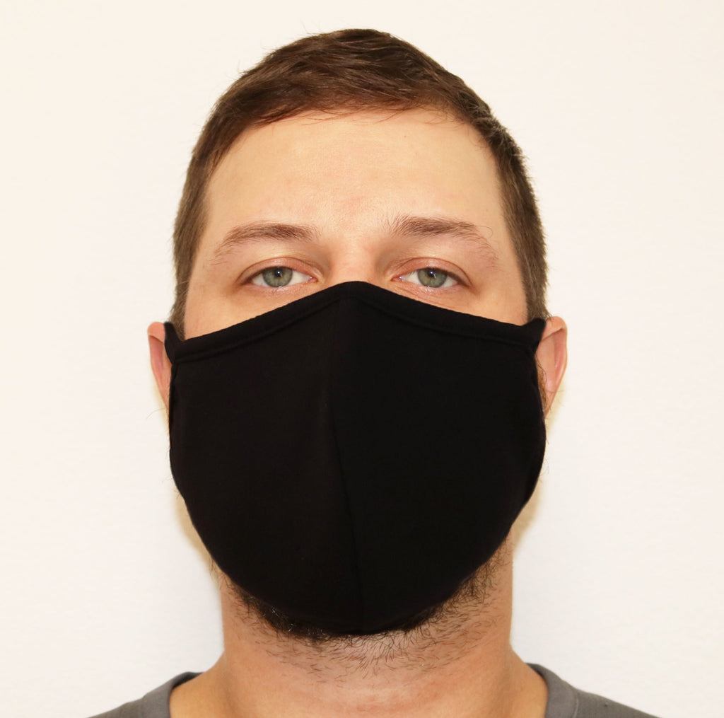 Spun Bamboo Bamboo X Large Triple Layer Breathable Face Mask - Natural, Silky Soft, Ultra Comfortable — back view