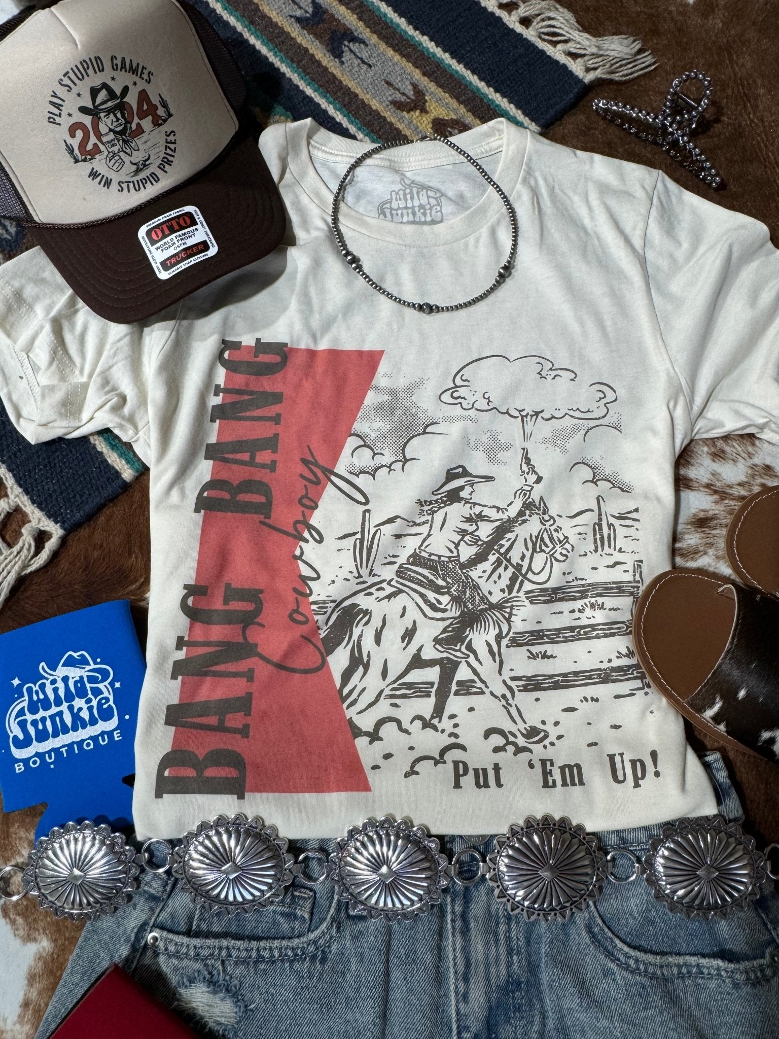 Wild Junkie Bang Bang Cowboy Graphic Tee — main product shot